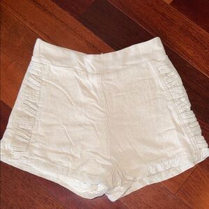 Garage High Waist Cream Shorts